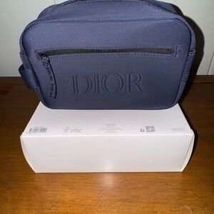 Dior Men's Dark Blue Toiletry Bag